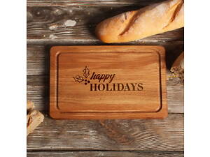 Доска разделочная 'Happy holidays' S, английский
