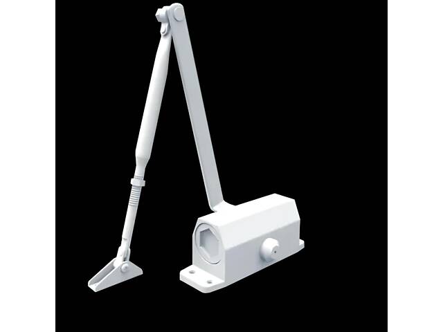 Доводчик дверний універсальний білий FRD 1000 — надійний механізм для плавного зачинення дверей у офісі та вдома - Фото 2