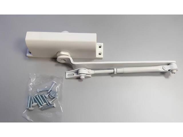 Доводчик дверний універсальний білий FRD 1000 — надійний механізм для плавного зачинення дверей у офісі та вдома - Фото 3