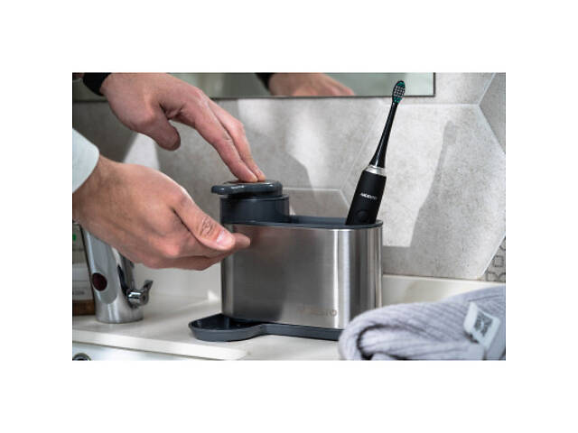 Дозатор для рідкого мила Ardesto Minimalism Органайзер для миючих засобів Сірий (ARHB3102GS) - Фото 10