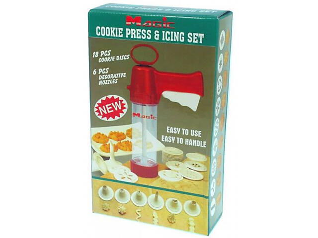 Дозатор шприц прес для печива кондитерський з нержавіючої сталі з 18 дисками та 6 насадками - Фото 7