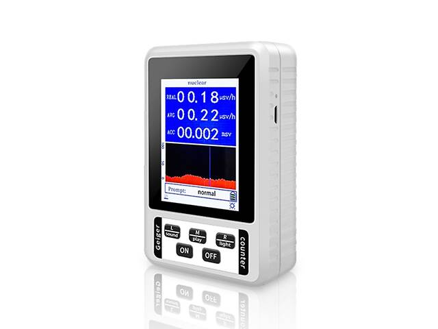 Дозиметр радиации бытовой радиометр счетчик Гейгера Nectronix BR-9B-XR1, белый - Фото 2