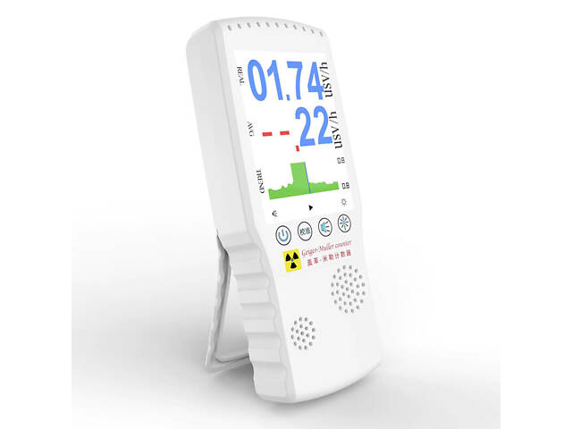 Дозиметр радіації радіометр лічильник гейгера з великим LCD екраном на акумуляторі Meterk Air-02 - Фото 3