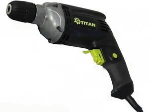 Дриль електрична без ударна (електродриль) TITAN PD500RE : 500 Вт, 1-10мм свердло, 2600-3000 об/хв., 1,2кг