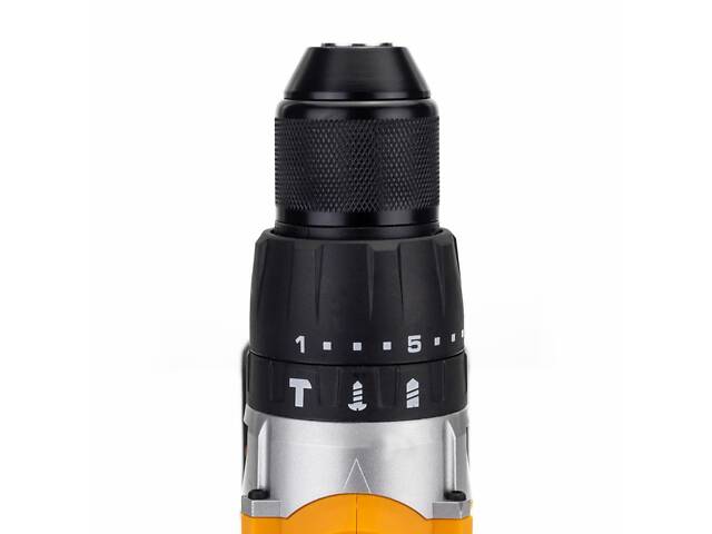 Дрель-шуруповерт аккумуляторная (JCB-18CD-B-E) 18V, max 45Nm в комплекте с зарядным устройством (JCB-18VFC-E) 2.4A и бат - Фото 6