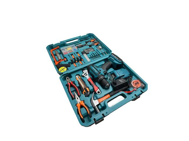 Дрель-шуруповерт аккумуляторная Makita DF550DWE 24V 5A/h Li-Ion + большой набор инструментов 40 шт (1908783580)