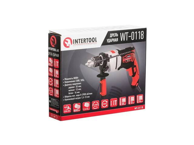 Дриль ударний Intertool — 800 Вт - Фото 5