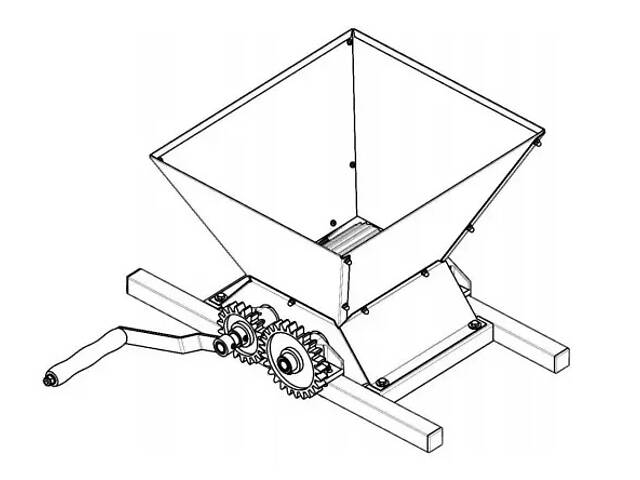 Дробарка для винограду ручна 'Лан' 400-600 кг/год 24 л - Фото 8