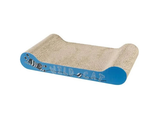 Дряпка (когтеточка) для котів Trixie картонна з м'ятою 41×7×24 см (блакитна) (4011905480008) - Фото 1