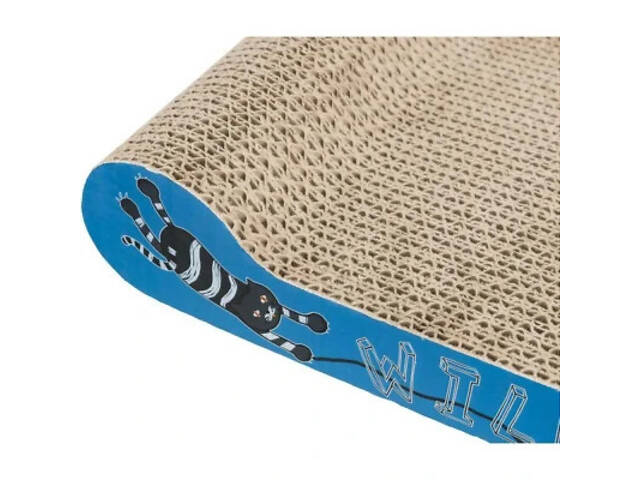 Дряпка (когтеточка) для котів Trixie картонна з м'ятою 41×7×24 см (блакитна) (4011905480008) - Фото 3