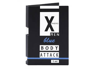 Духи с феромонами для мужчин X phero Men Blue Body Attack, 1 ml