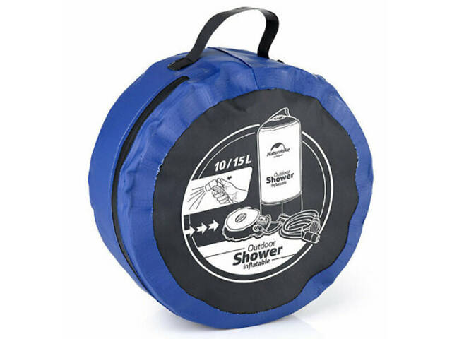 Портативний душ Naturehike NH17L101-D Blue (6927595721872) - Фото 2