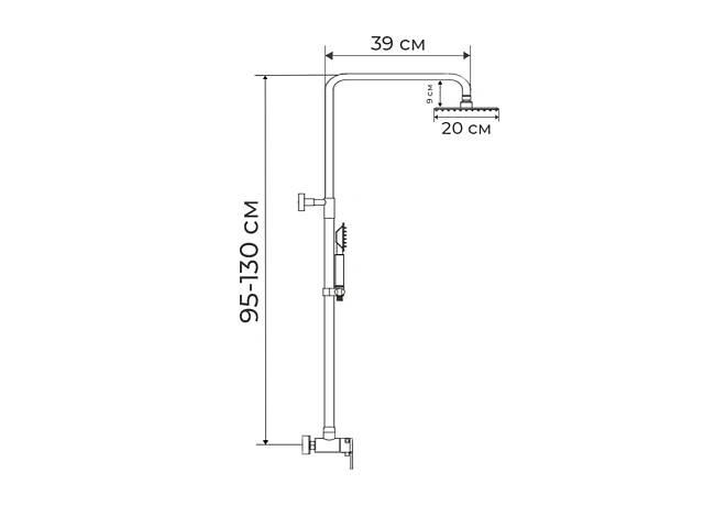 Душова колона зі змішувачем Mixxus SUS-003-J White SUS304 (MI5757) - Фото 2