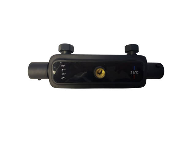 Душовий гарнітур 2 в 1 стаціонарний і ручний душ із латуні з функцією масажу, Чорний - Фото 2