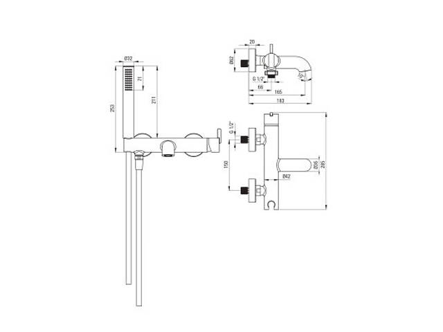 Душовий гарнітур Deante Silia (BQS_R11M) - Фото 2