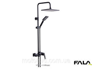 Душовий комплект NOIR 1 FALA: зі штивним і знімним розприскувачами [4] (75883)