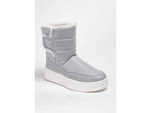 Дутые сапоги женские 342026 р.36 (23) Fashion Серый