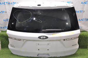 Дверь багажника голая со стеклом Ford Explorer 16-19 белый YZ, с мотором и поводком, примята, царапины
