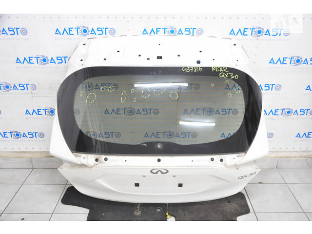 Дверь багажника голая со стеклом Infiniti QX30 17- белый QAB, царапины на стекле