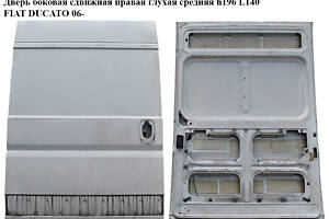 Двері бічні зсувні права глухі h=196 L=140 FIAT DUCATO 06-14 (ФІАТ ДУКАТО) (1342483080)