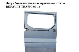 Дверь боковая сдвижная правая под стекло RENAULT TRAFIC 00-14 (РЕНО ТРАФИК) (7751472220, 7751469080)