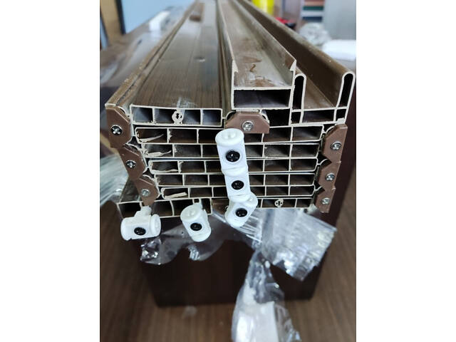 Двері гармошка глуха посилена, дуб сірий 850*2030*12 мм Еліт. Двері міжкімнатні складні. - Фото 8