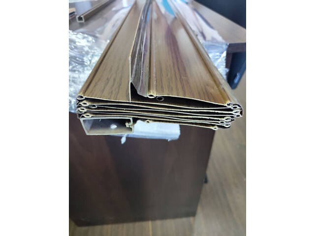 Двері-ширма-гармошка Сосна Медова 820х2030х0,6 мм №10 міжкімнатні пластикова глуха - Фото 7