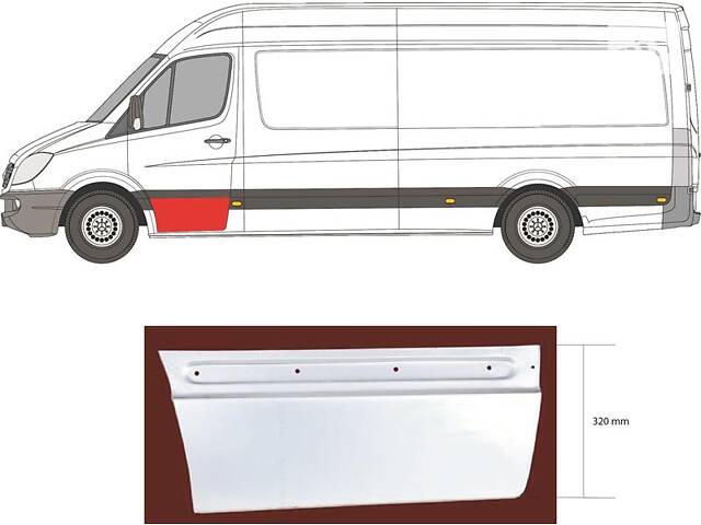 Дверь VW CRAFTER 30-35 (2E_) / VW CRAFTER 30-50 (2E_) 2006-2018 г.