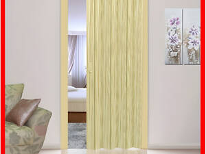 Двері гармошка під будь-які розміри.Міжкімнатні двері гармошка (ПВХ).Сосна 81x203. Більше 24 кольорів.