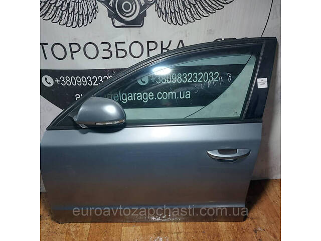 Дверь передняя левая Skoda SUPERB 2 2008-2013 (Шкода Суперб 2), 3T0831055 - Фото 1