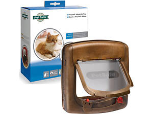 Дверца для котов с магнитным ключом под дерево PetSafe Staywell до 7 кг 252 х 241 мм Корисневый (5011569002799)