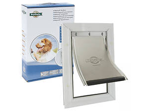Дверцята для собак середніх порід PetSafe Staywell Aluminium Medium 277 х 400 мм Білий (5011569105872)