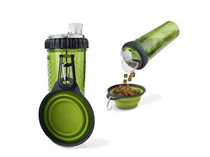 Двойная бутылка с складной миской №1827