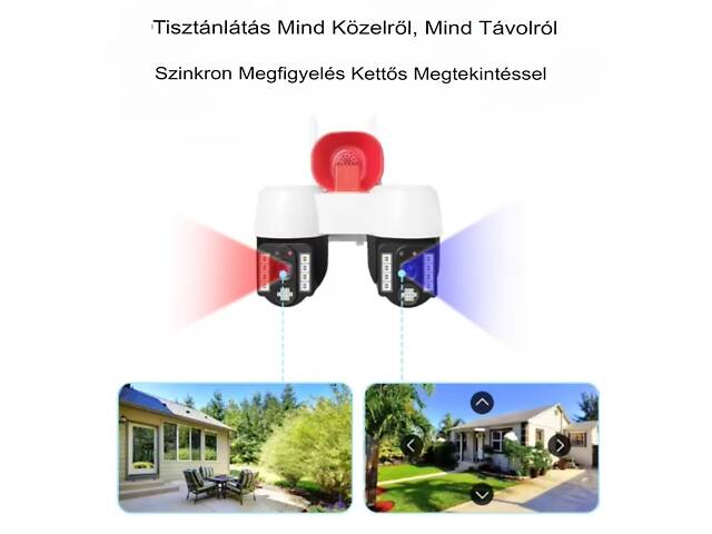 Подвійна камера відеоспостереження A2S Wi-Fi з сиреною - Фото 4