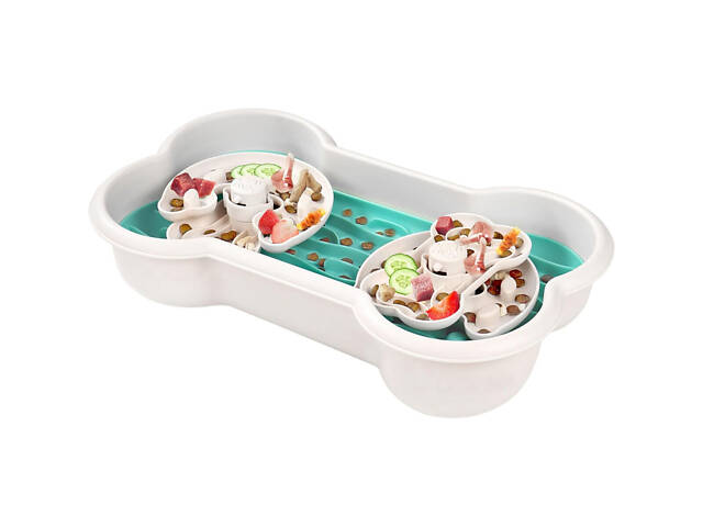 Подвійна годівниця лабіринт для повільного годування тварин Slow Food Bowl For Pets - Фото 1