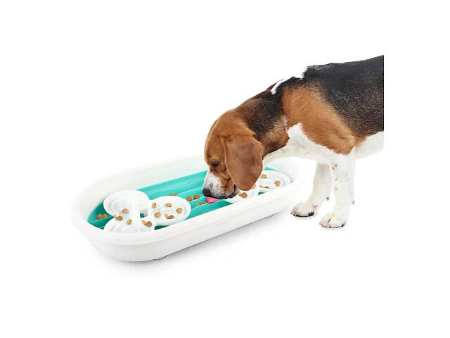 Подвійна годівниця лабіринт для повільного годування тварин Slow Food Bowl For Pets - Фото 2