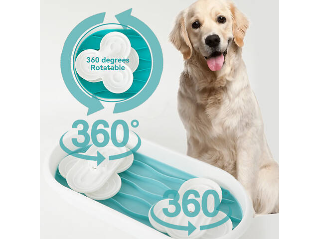 Подвійна годівниця лабіринт для повільного годування тварин Slow Food Bowl For Pets - Фото 6