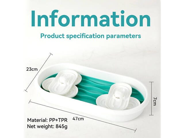 Подвійна годівниця лабіринт для повільного годування тварин Slow Food Bowl For Pets - Фото 9