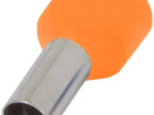 Подвійний ізольований наконечник 2x4мм.кв L12 помаранчевий (100шт)[s4037009] E.NEXT e.terminal.stand.te.2.4.orange