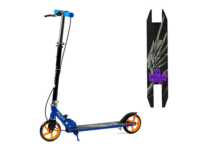 Двоколісний самокат Skyper Pegas до 60кг колеса PU 145мм (Синій) - Фото 1