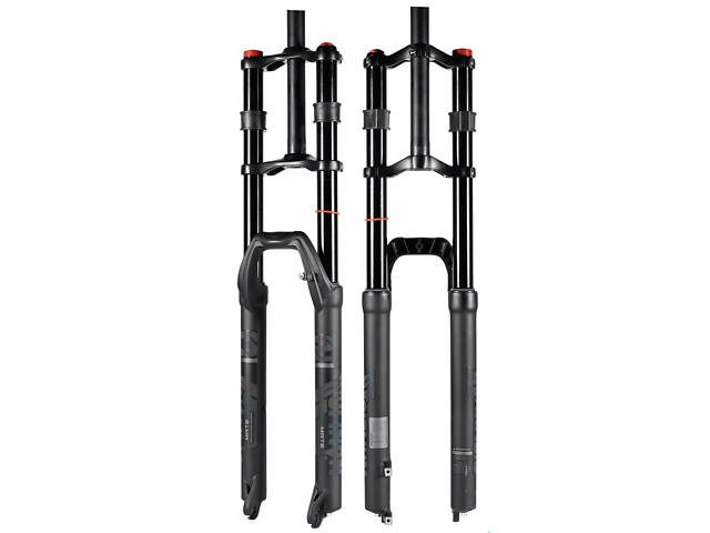 Двокорона велосипедна вилка NanLio 29' QR 100x9 мм, хід 150 мм, для (MTB) DH/XC, Чорна - Фото 9