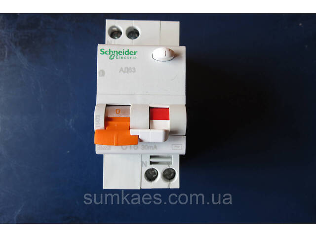 Дифференциальный автомат 11473 Schneider Electric АД63 дифавтомат выключатель узо - Фото 4