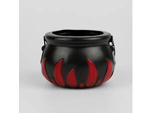 Димова машина RESTEQ на Хеллоуїн з підсвічуванням. Генератор туману для Хеллоуїна у вигляді казана. Димова машина у формі казана.