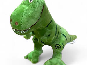 Динозавр RESTEQ зеленого кольору 40 см. Плюшева м`яка іграшка Динозавр Тиранозавр