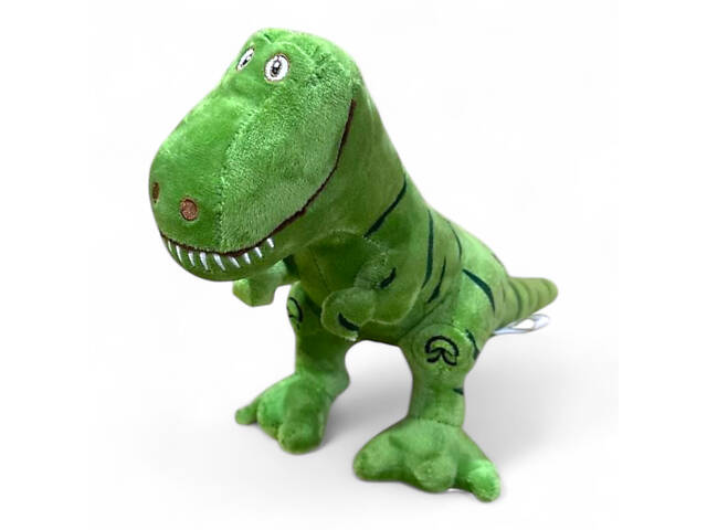 Динозавр RESTEQ зеленого кольору 40 см. Плюшева м`яка іграшка Динозавр Тиранозавр - Фото 1