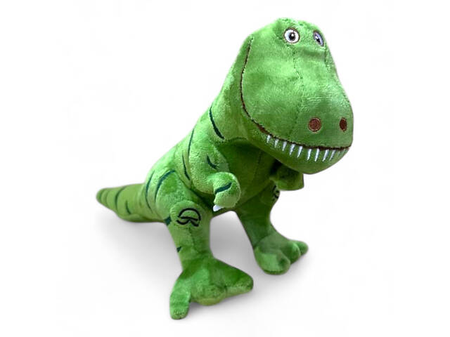 Динозавр RESTEQ зеленого кольору 40 см. Плюшева м`яка іграшка Динозавр Тиранозавр - Фото 2