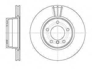 Диск гальмівний BMW 5 Series (E60)(E61) (0703-) передн. (вир-во REMSA) REMSA 665310 на BMW 5 седан (E60)