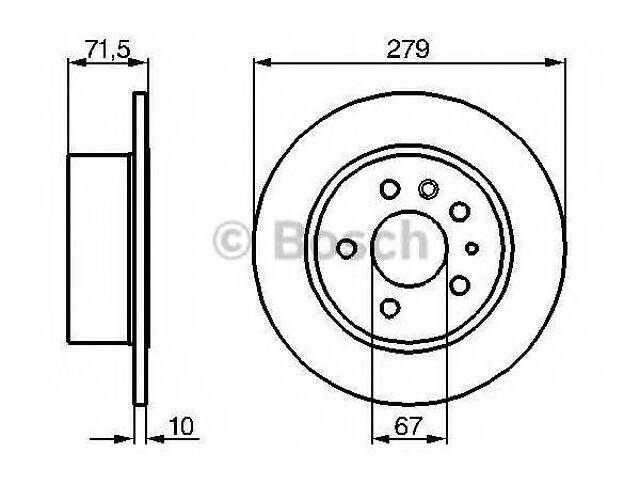 Диск гальмівний BOSCH 0986478199 на MERCEDES-BENZ /8 седан (W114) - Фото 1