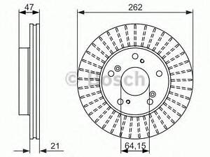 Тормозной диск BOSCH 0986479687 на HONDA CR-Z (ZF1)
