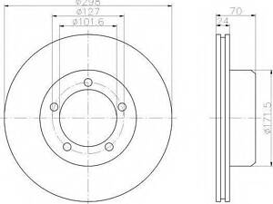 Диск гальмівний BREMBO 09548811 на LAND ROVER RANGE ROVER (AE, AN, HAA, HAB, HAM, HBM, RE, RN)